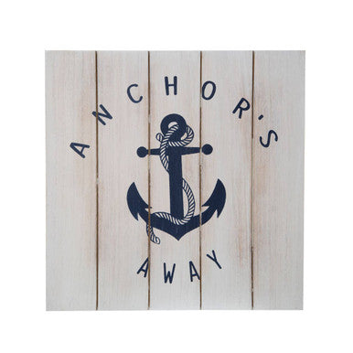 Orsina Sailor Nautical Wall Art – Blue Anchor & Rope Coastal Decor