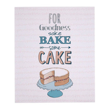 Orsina Bake Some Cake Kitchen Wall Plaque – Grey Engineered Wood Art