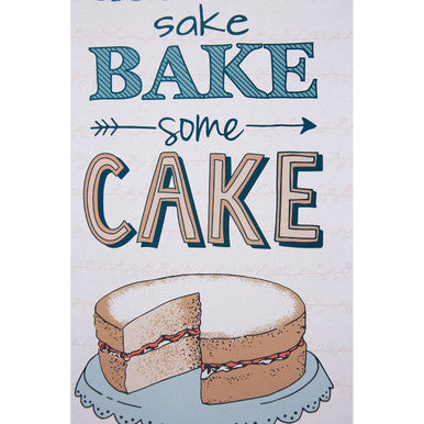 Orsina Bake Some Cake Kitchen Wall Plaque – Grey Engineered Wood Art