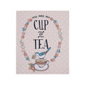 Orsina Cup of Tea Wall Plaque – Pink Floral Engineered Wood Decor