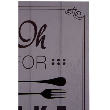 Orsina Oh For Fork Sake Wall Plaque – Funny Grey Kitchen Wall Decor
