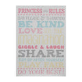 Orsina Kids Princess Rules Wall Plaque | Inspirational Nursery Wall Art