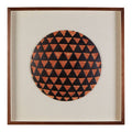 Orsina Nason Framed Geometric Wall Art – Round Wood Carved Decor