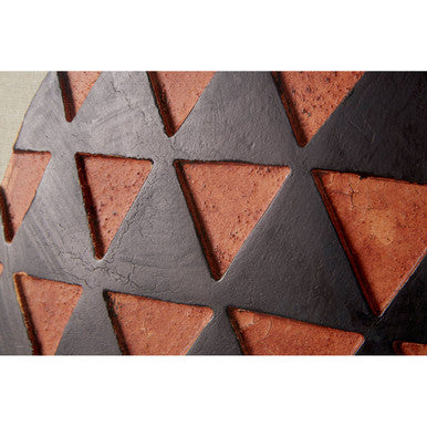 Orsina Nason Framed Geometric Wall Art – Round Wood Carved Decor