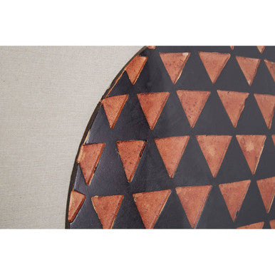 Orsina Nason Framed Geometric Wall Art – Round Wood Carved Decor