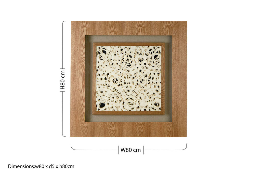 Orsina Nason Lattice Wall Art – Rustic Brown Engineered Wood Frame