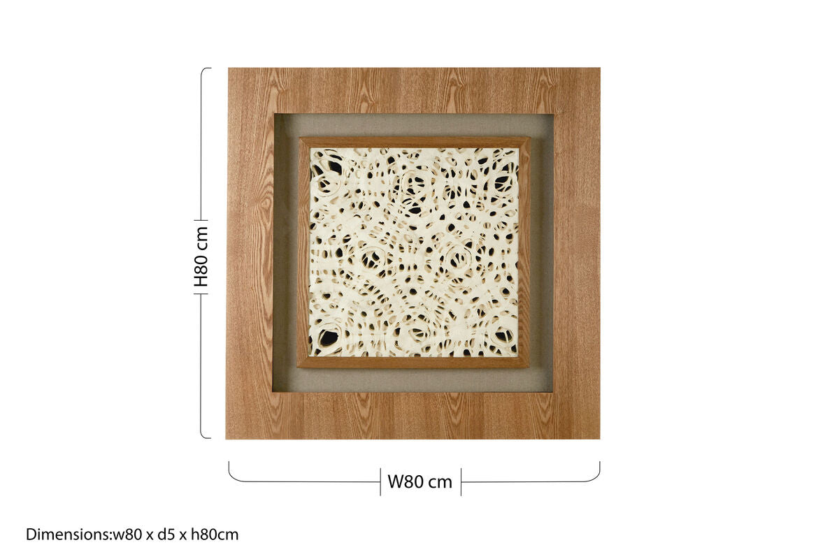 Orsina Nason Lattice Wall Art – Rustic Brown Engineered Wood Frame