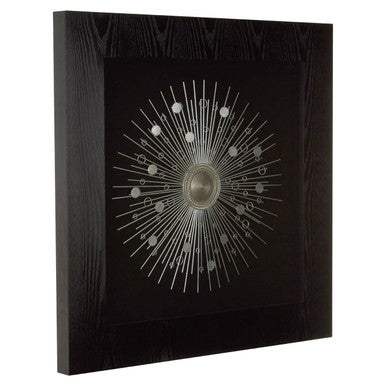 Orsina Nason Framed Silver Abstract Wall Art – Modern Black Frame