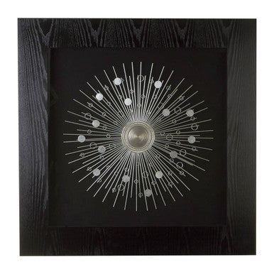 Orsina Nason Framed Silver Abstract Wall Art – Modern Black Frame