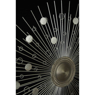 Orsina Nason Framed Silver Abstract Wall Art – Modern Black Frame