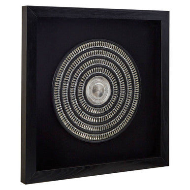 Orsina Nason Framed Silver Disc Wall Art – Modern Minimalist Decor