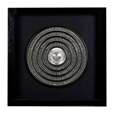 Orsina Nason Framed Silver Disc Wall Art – Modern Minimalist Decor