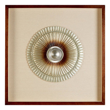 Orsina Nason Framed Silver Round Carving Wall Art | Engineered Wood