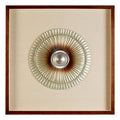 Orsina Nason Framed Silver Round Carving Wall Art | Engineered Wood