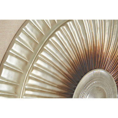 Orsina Nason Framed Silver Round Carving Wall Art | Engineered Wood