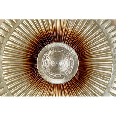 Orsina Nason Framed Silver Round Carving Wall Art | Engineered Wood