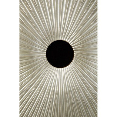 Orsina Nason Framed Oval Carving Wall Art – Black and Silver Wood