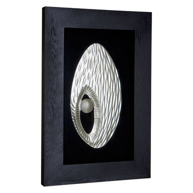 Orsina Nason Silver Oval Carving Framed Wall Art – Engineered Wood