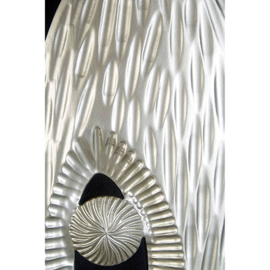 Orsina Nason Silver Oval Carving Framed Wall Art – Engineered Wood
