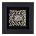 Orsina Nason Silver Filigree Carving Framed MDF Square Wall Art