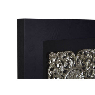 Orsina Nason Silver Filigree Carving Framed MDF Square Wall Art