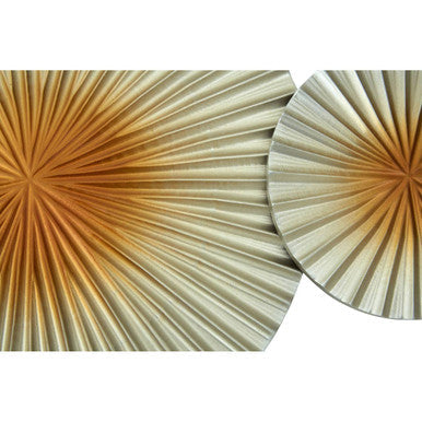 Orsina Nason Abstract Discs Gold Wall Sculpture – Metallic Art