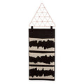 Orsina Verti Black Wall Hanging Pocket Organiser | 3-Pocket Fabric Storage