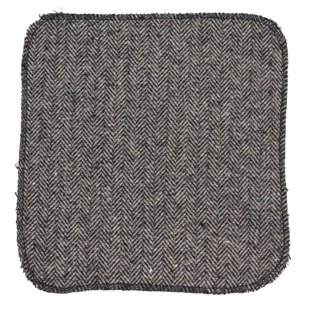 281 - Men's Herringbone Tweed Wool Tie & Hankerchief 2"