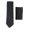 281 - Men's Herringbone Tweed Wool Tie & Hankerchief 2"