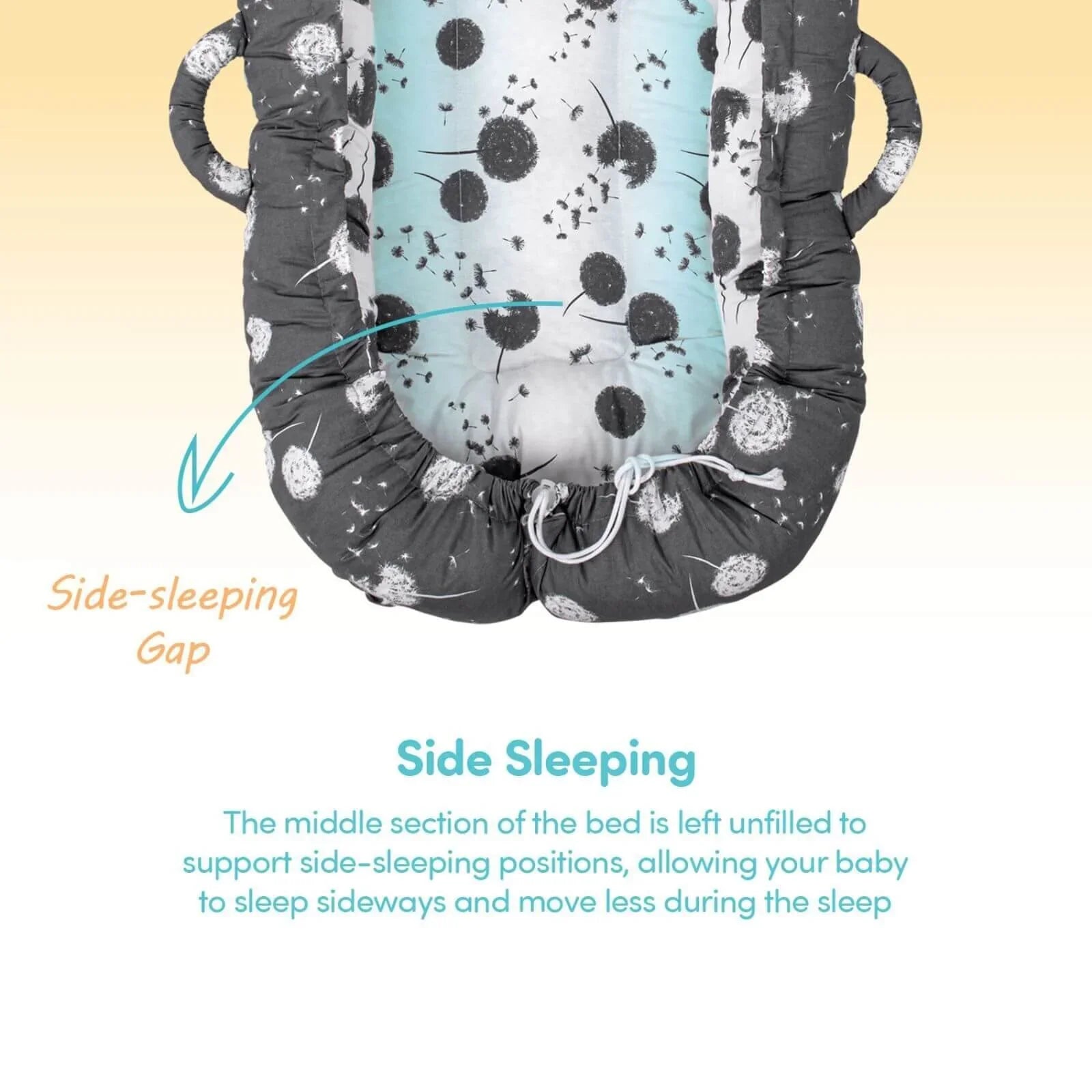 baby plus Mother Side Baby Reflux Bed Dandelion