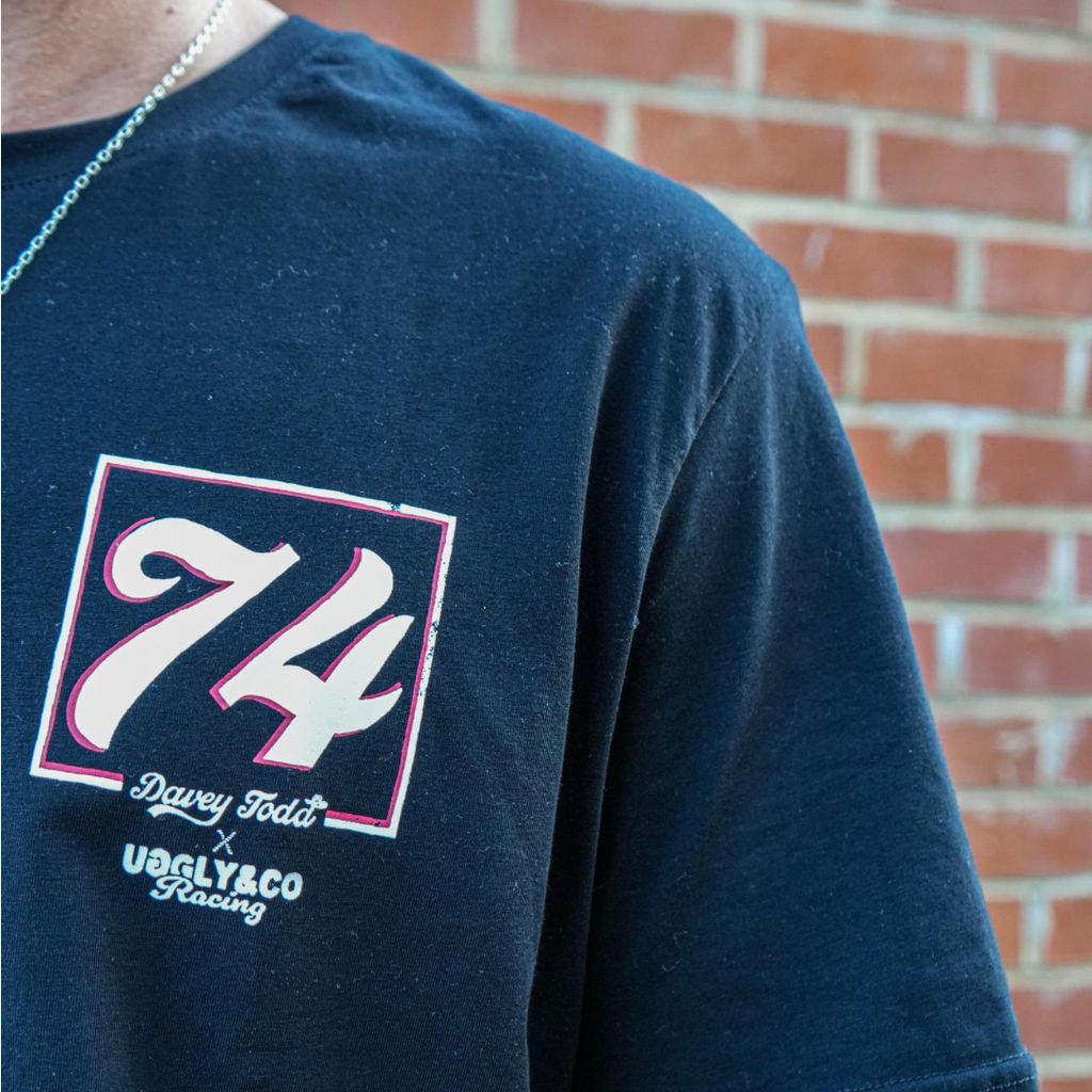 Davey Todd 74 Isle of Man TT Racing Tee – Uggly and Co Black Cotton