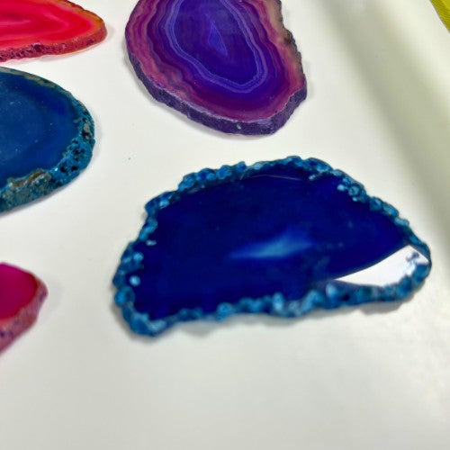 Natural Agate Slices - Pack of 6