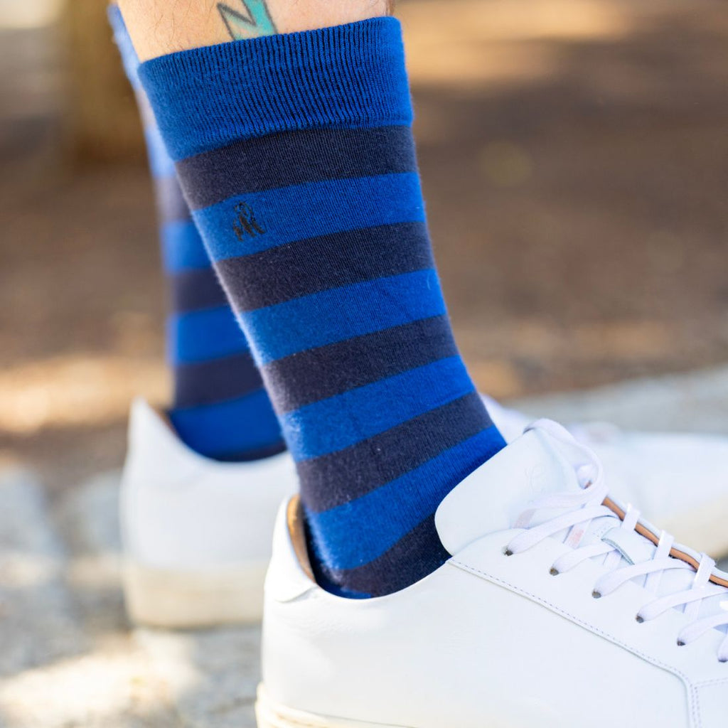 Swole Panda Charcoal Striped Bamboo Socks – Breathable & Soft