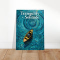 Surreal Boat Poster - Tranquility in Solitude - Stunning Teal Art Print