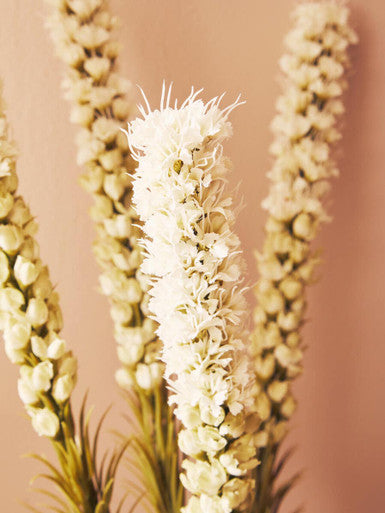 Orsina Fiori White Blazing Star Flower Stem – Lifelike Faux Floral