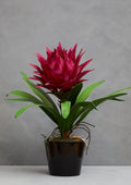 Orsina Fiori Pink Tropical Artificial Plant with Black Ceramic Pot