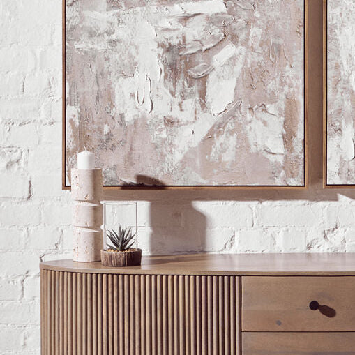 Orsina Fiori Small Faux Succulent with Natural Stone Base and Glass