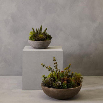 Orsina Fiori Mixed Artificial Succulents in Grey Stone Effect Pot