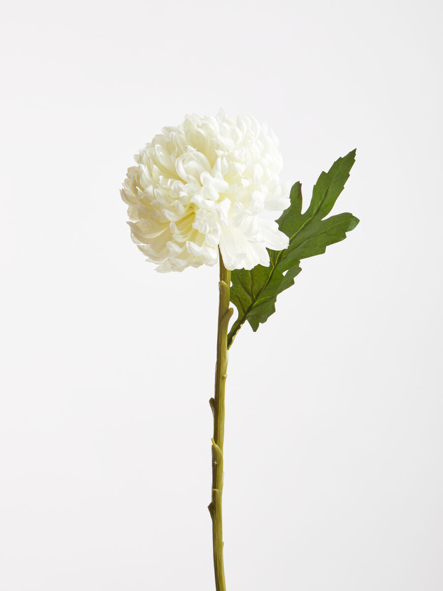 Orsina Fiori White Blazing Star Flower Stem – 84cm Faux Chrysanthemum
