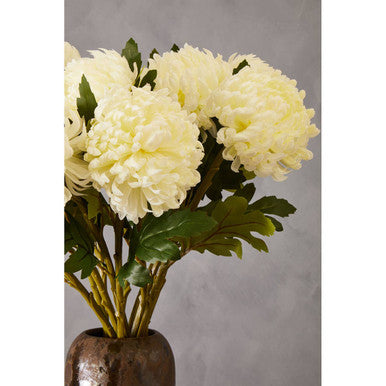 Orsina Fiori White Blazing Star Flower Stem – 84cm Faux Chrysanthemum