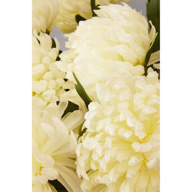 Orsina Fiori White Blazing Star Flower Stem – 84cm Faux Chrysanthemum