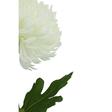Orsina Fiori White Blazing Star Flower Stem – 84cm Faux Chrysanthemum