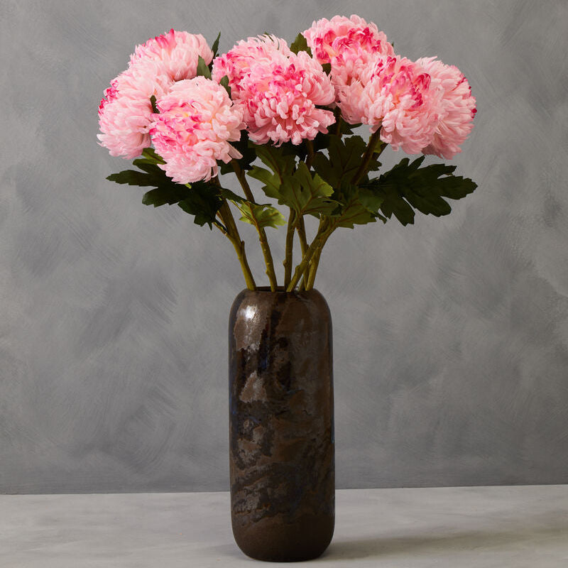 Orsina Pink Chrysanthemum Faux Flower Stem - 84cm Artificial Bloom