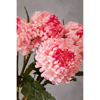 Orsina Pink Chrysanthemum Faux Flower Stem - 84cm Artificial Bloom