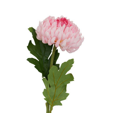 Orsina Pink Chrysanthemum Faux Flower Stem - 84cm Artificial Bloom