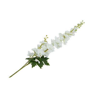 Orsina White Delphinium Flower Stem – 90cm Tall Artificial Botanical