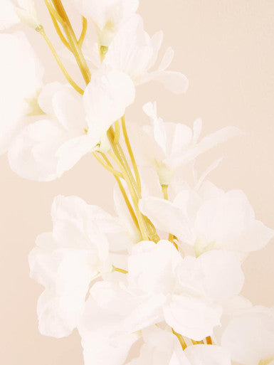 Orsina White Delphinium Flower Stem – 90cm Tall Artificial Botanical