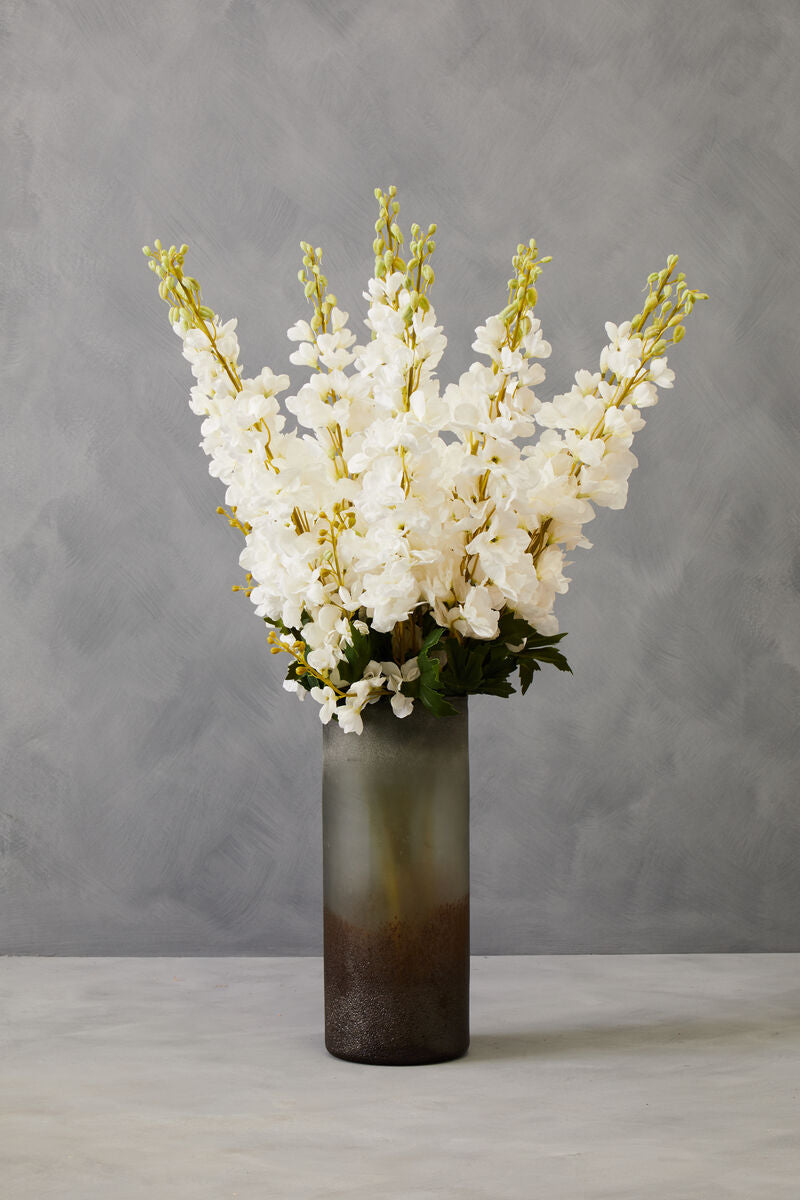 Orsina White Delphinium Flower Stem – 90cm Tall Artificial Botanical
