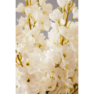 Orsina White Delphinium Flower Stem – 90cm Tall Artificial Botanical