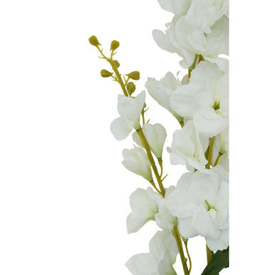 Orsina White Delphinium Flower Stem – 90cm Tall Artificial Botanical